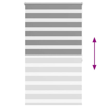Zebra-Rollo 80,9 x 175 cm, Stoffbreite 76,7 cm, grau