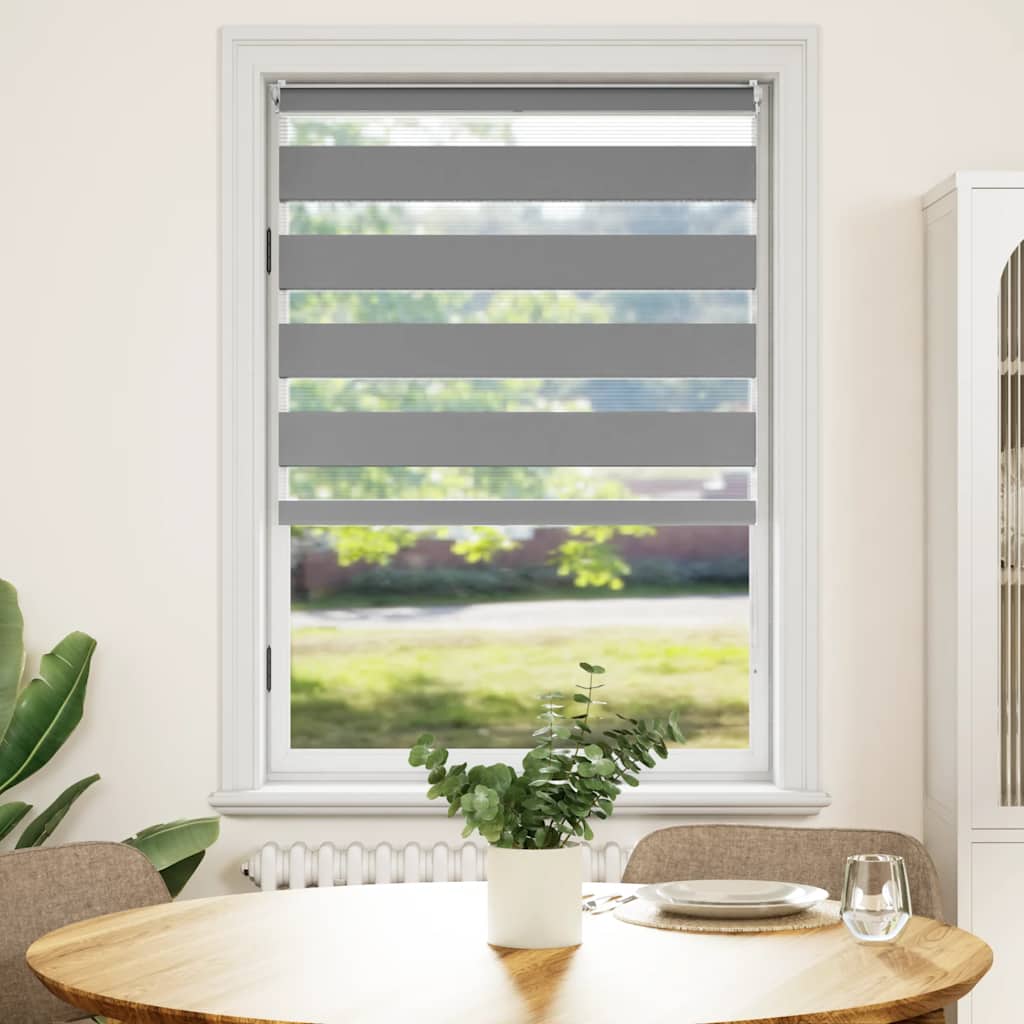 Zebra-Rollo 80,9 x 175 cm, Stoffbreite 76,7 cm, grau