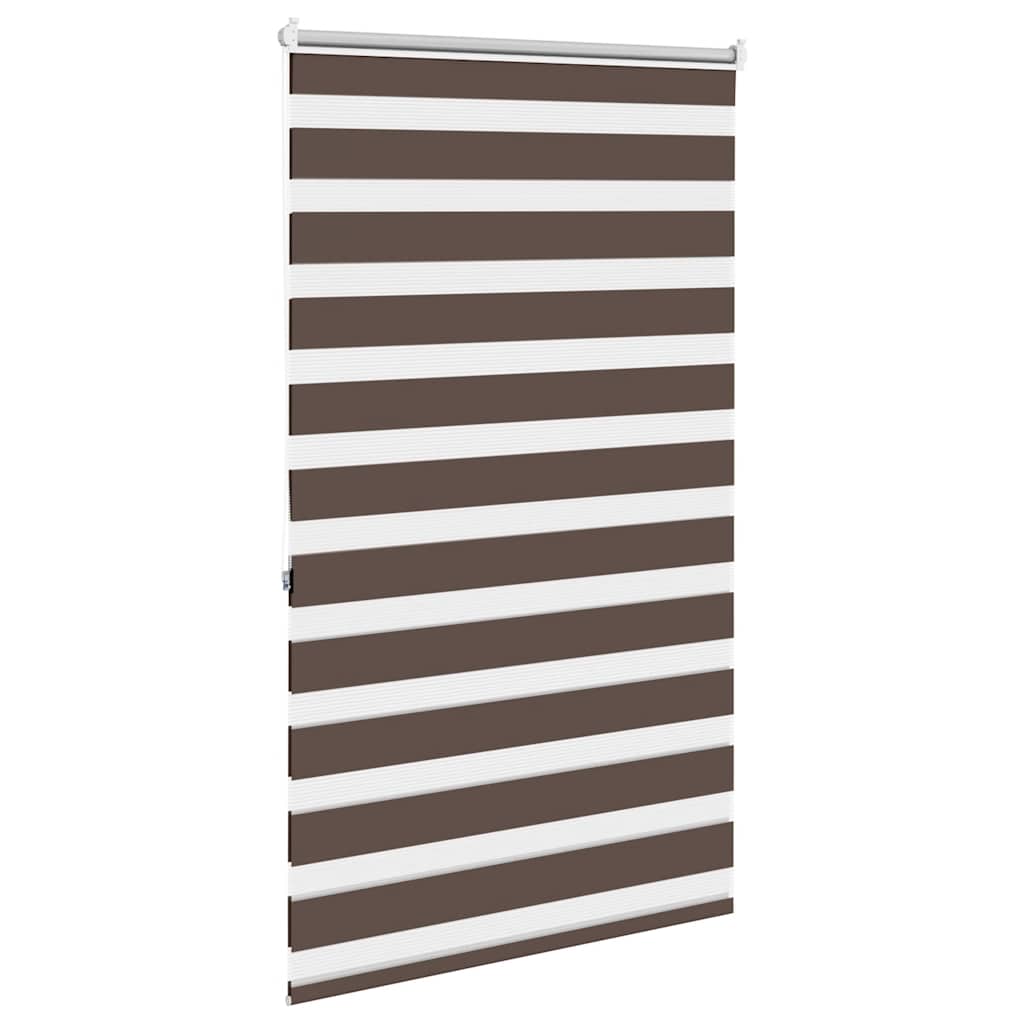 Zebra-Rollo 80,9 x 175 cm, Stoffbreite 76,7 cm, Kaffeebraun