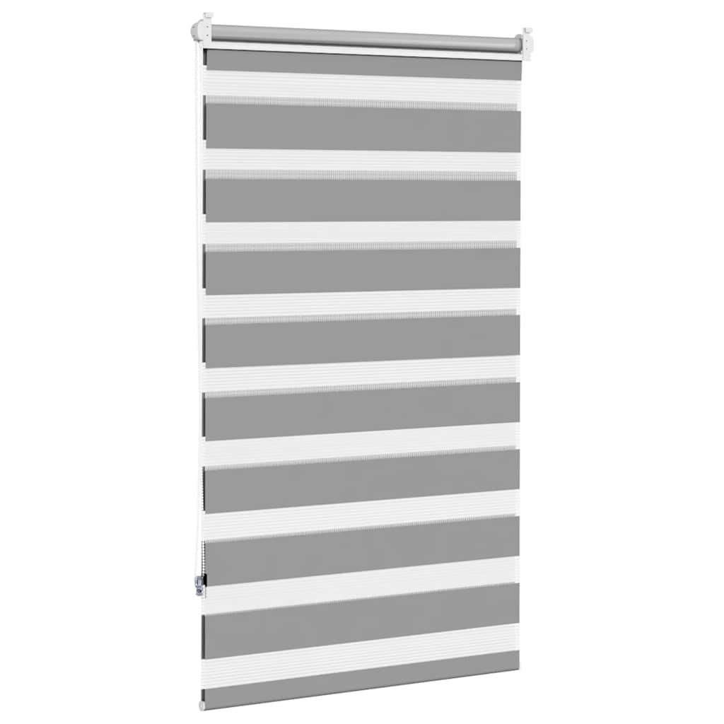 Zebra-Rollo 90,9 x 150 cm, Stoffbreite 86,7 cm, grau