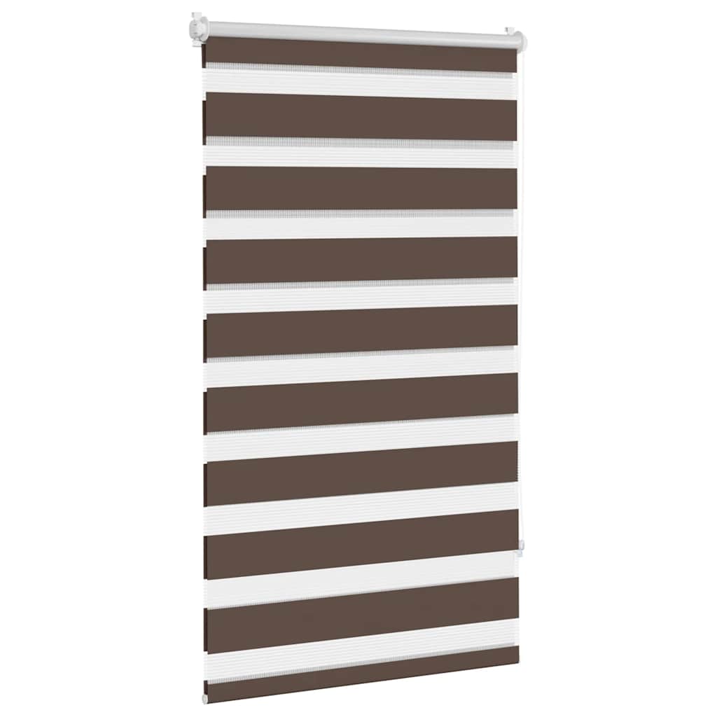 Zebra-Rollo 90,9 x 150 cm, Stoffbreite 86,7 cm, Kaffeebraun