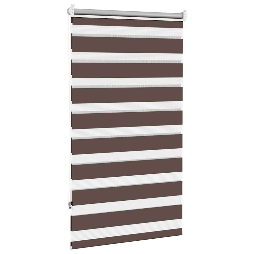Zebra-Rollo 90,9 x 150 cm, Stoffbreite 86,7 cm, Kaffeebraun