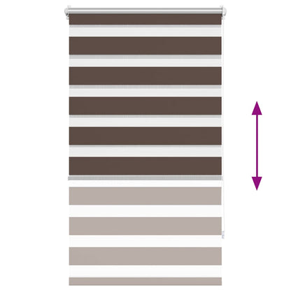 Zebra-Rollo 90,9 x 150 cm, Stoffbreite 86,7 cm, Kaffeebraun