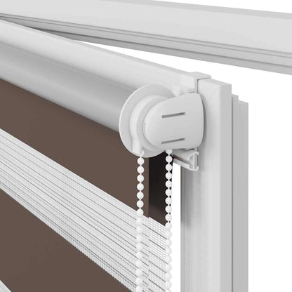 Zebra-Rollo 90,9 x 150 cm, Stoffbreite 86,7 cm, Kaffeebraun