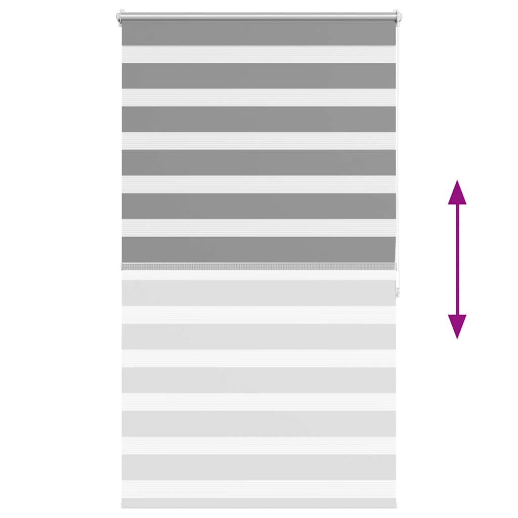Zebra-Rollo 100,9 x 175 cm, Stoffbreite 96,7 cm, grau