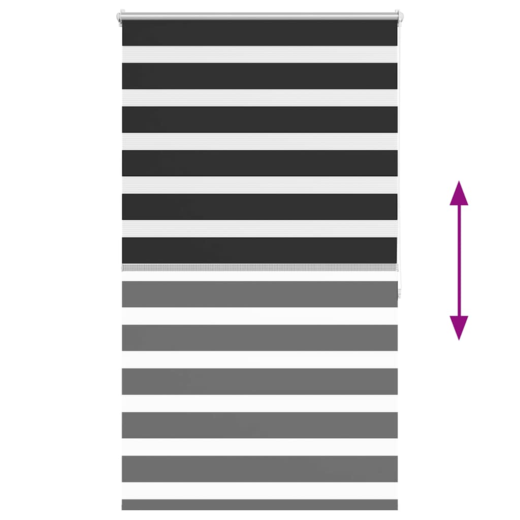 Zebra-Rollo 100,9 x 175 cm, Stoffbreite 96,7 cm, schwarz