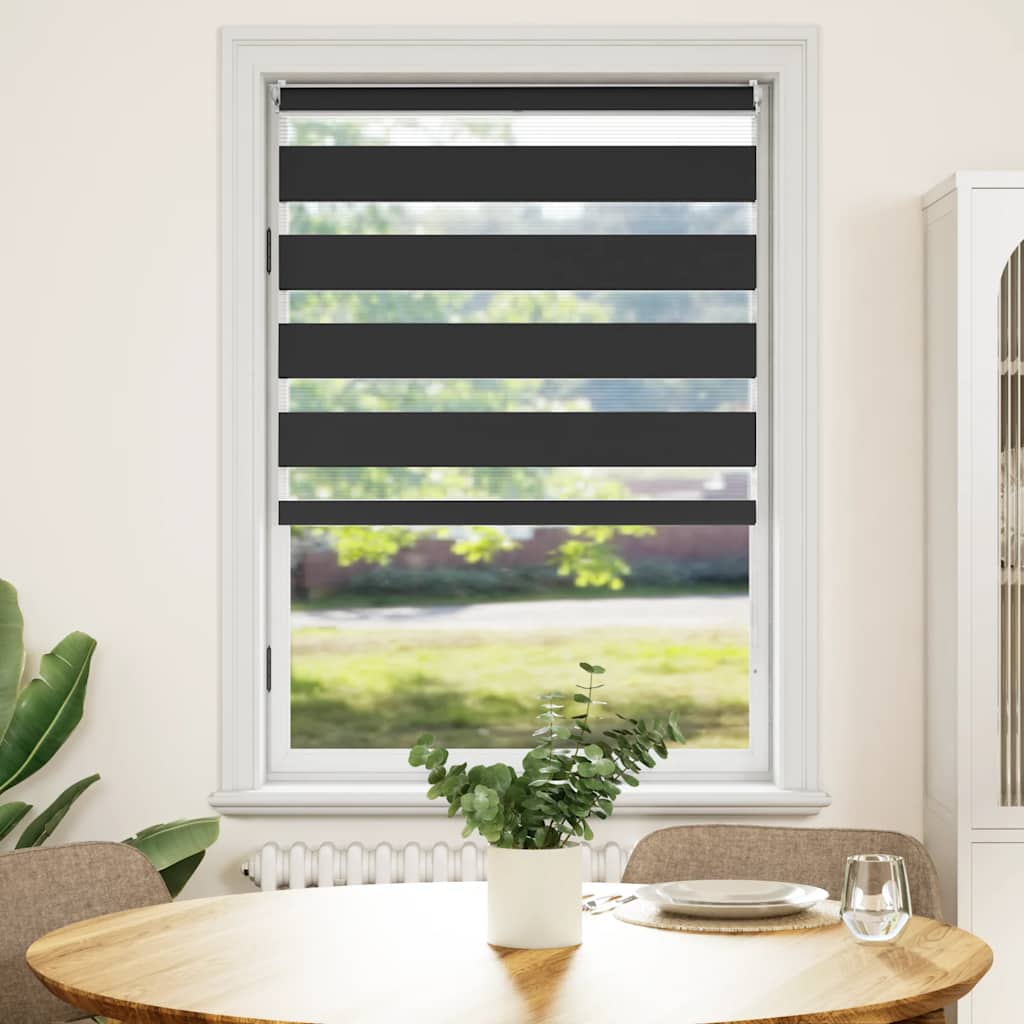 Zebra-Rollo 100,9 x 175 cm, Stoffbreite 96,7 cm, schwarz