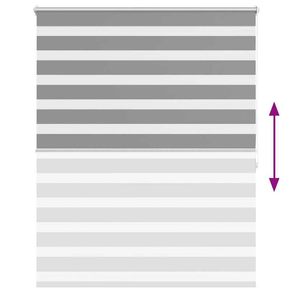 Zebra-Rollo 120,9 x 175 cm, Stoffbreite 116,7 cm, grau