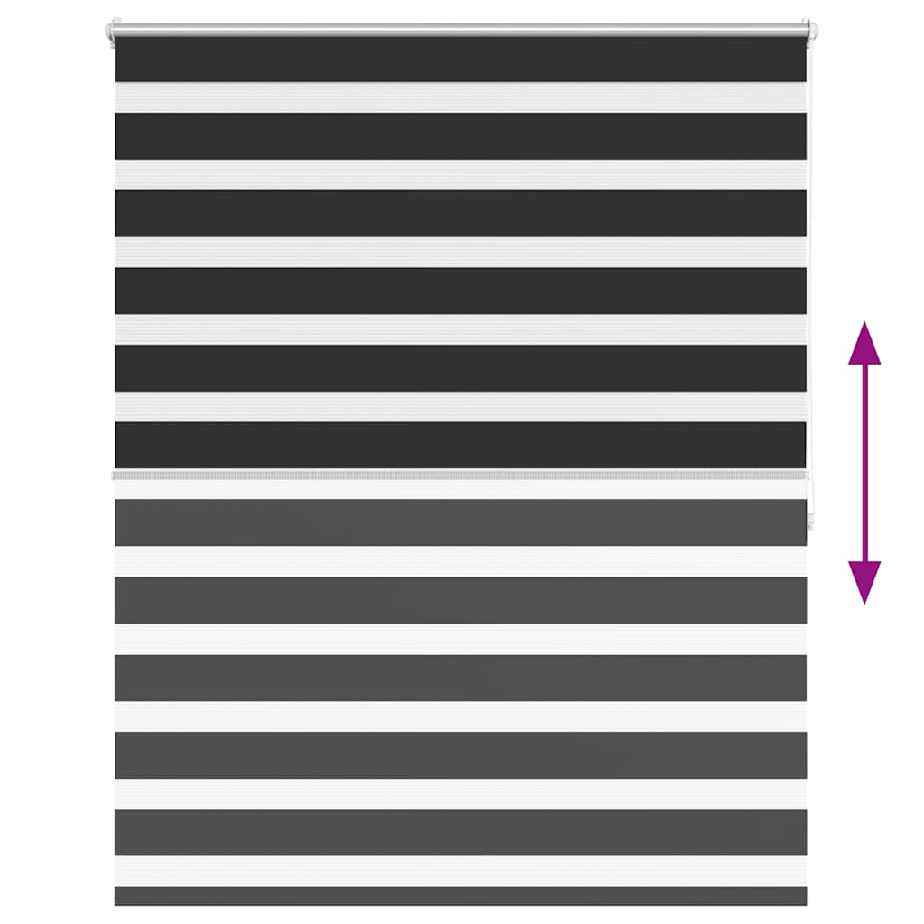 Zebra-Rollo 120,9 x 175 cm, Stoffbreite 116,7 cm, schwarz