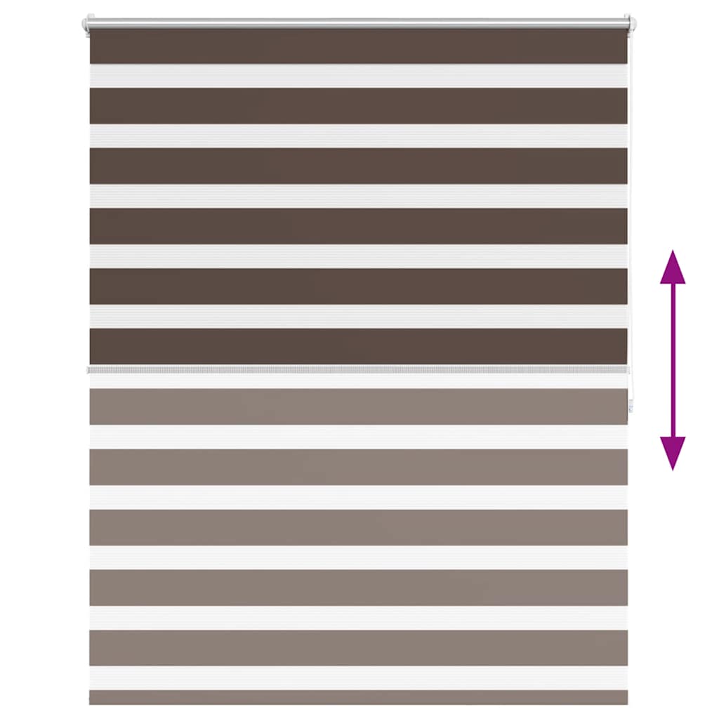 Zebra-Rollo 120,9 x 175 cm, Stoffbreite 116,7 cm, Kaffeebraun