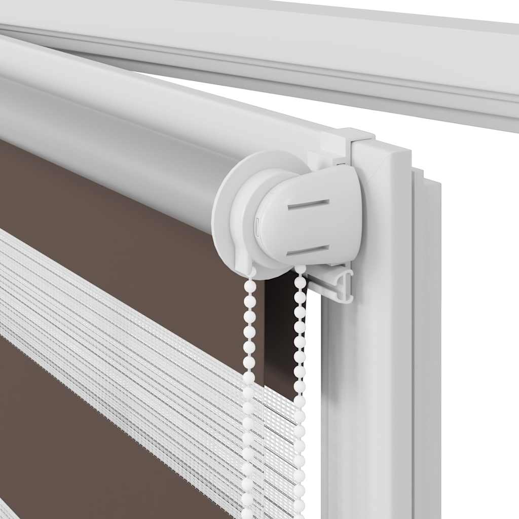 Zebra-Rollo 120,9 x 175 cm, Stoffbreite 116,7 cm, Kaffeebraun