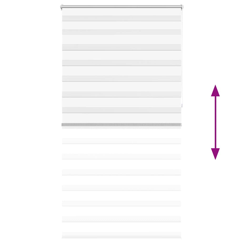 Zebra-Rollo 120,9 x 230 cm, Stoffbreite 116,7 cm, Weiß