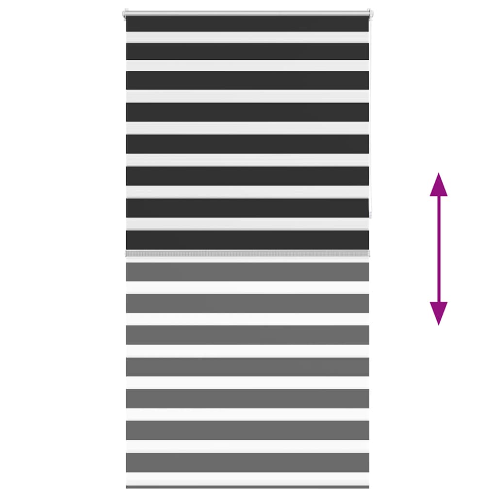 Zebra-Rollo 120,9 x 230 cm, Stoffbreite 116,7 cm, schwarz