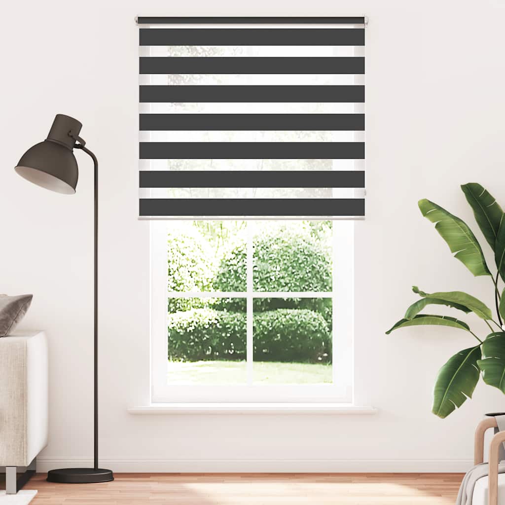 Zebra-Rollo 120,9 x 230 cm, Stoffbreite 116,7 cm, schwarz