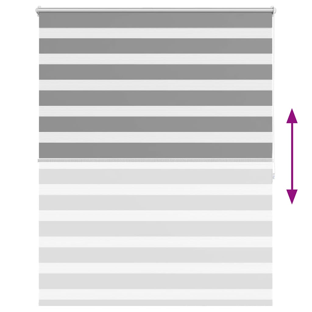 Zebra-Rollo 140,9 x 175 cm, Stoffbreite 136,7 cm, grau