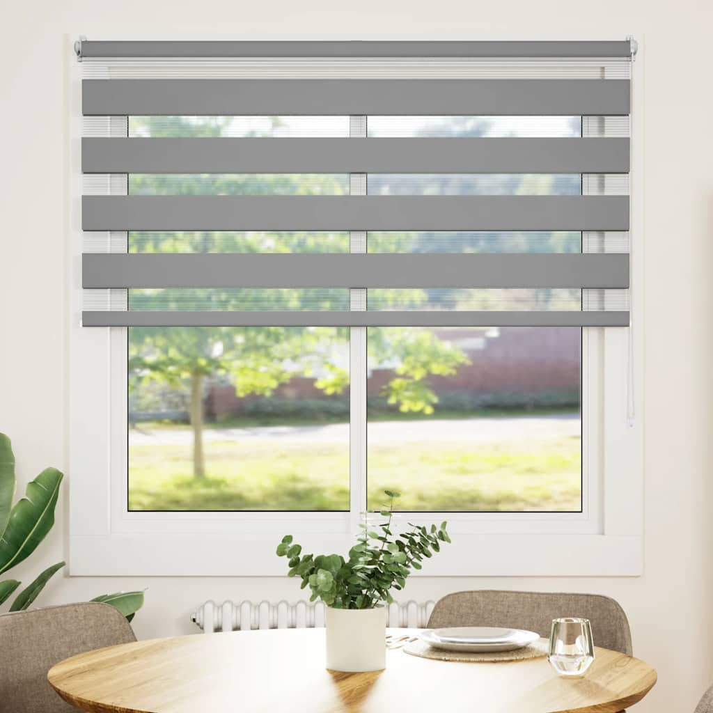 Zebra-Rollo 140,9 x 175 cm, Stoffbreite 136,7 cm, grau