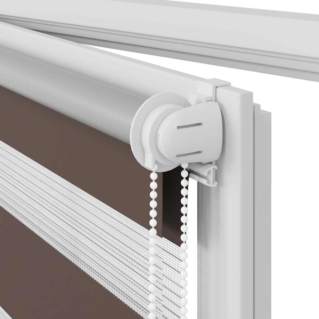 Zebra-Rollo 140,9 x 175 cm, Stoffbreite 136,7 cm, Kaffeebraun