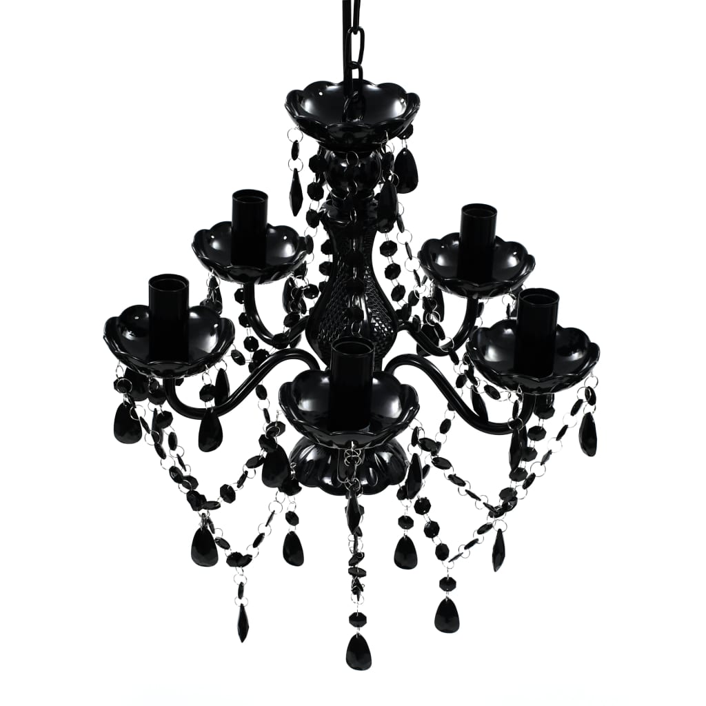 Lustre 5 ampoules noir