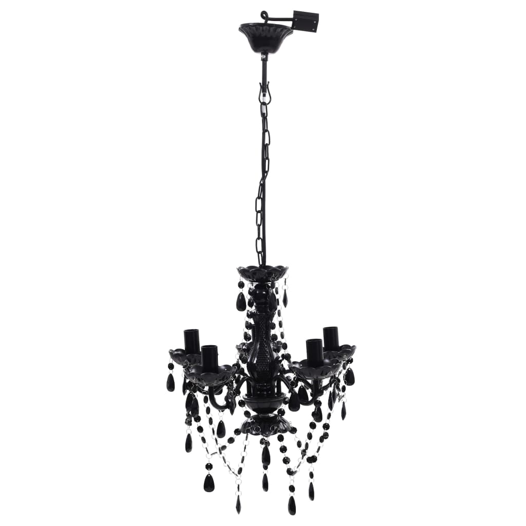 Lustre 5 ampoules noir