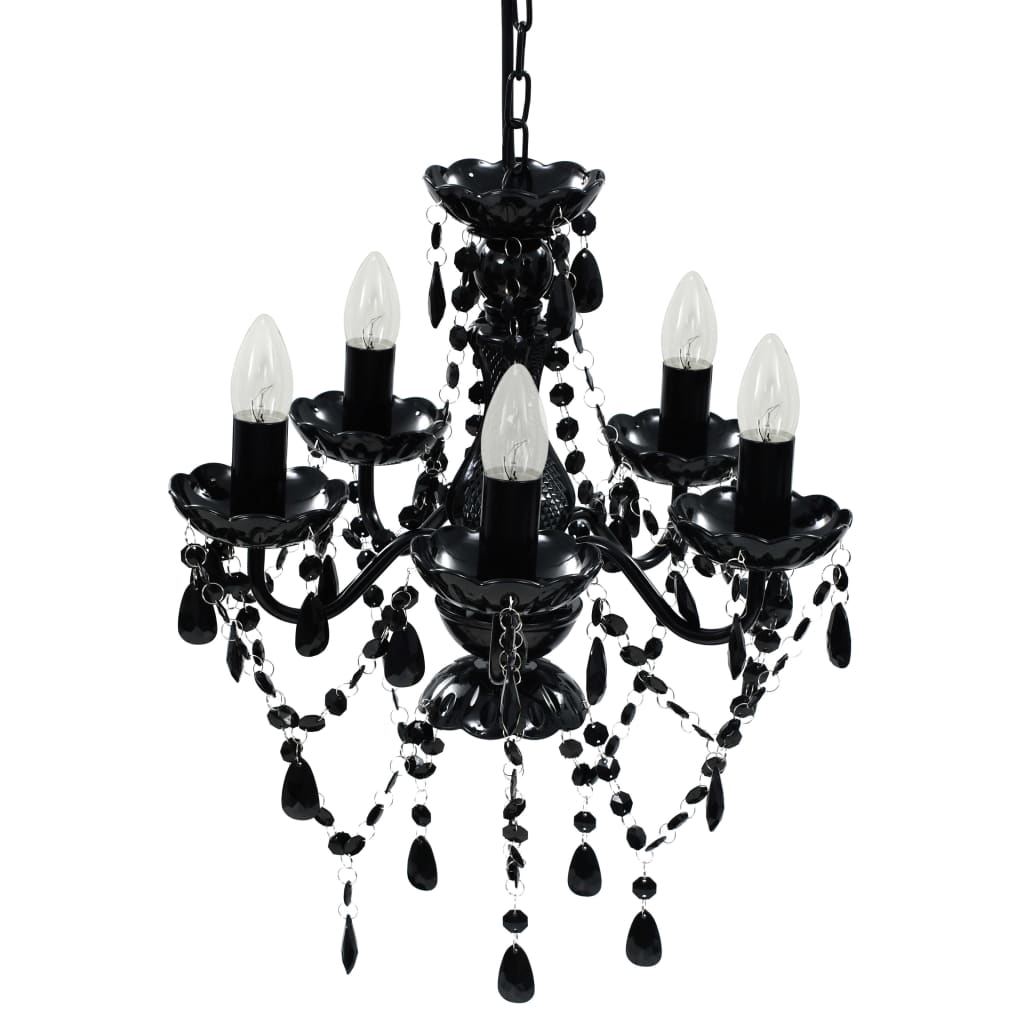 Lustre 5 ampoules noir