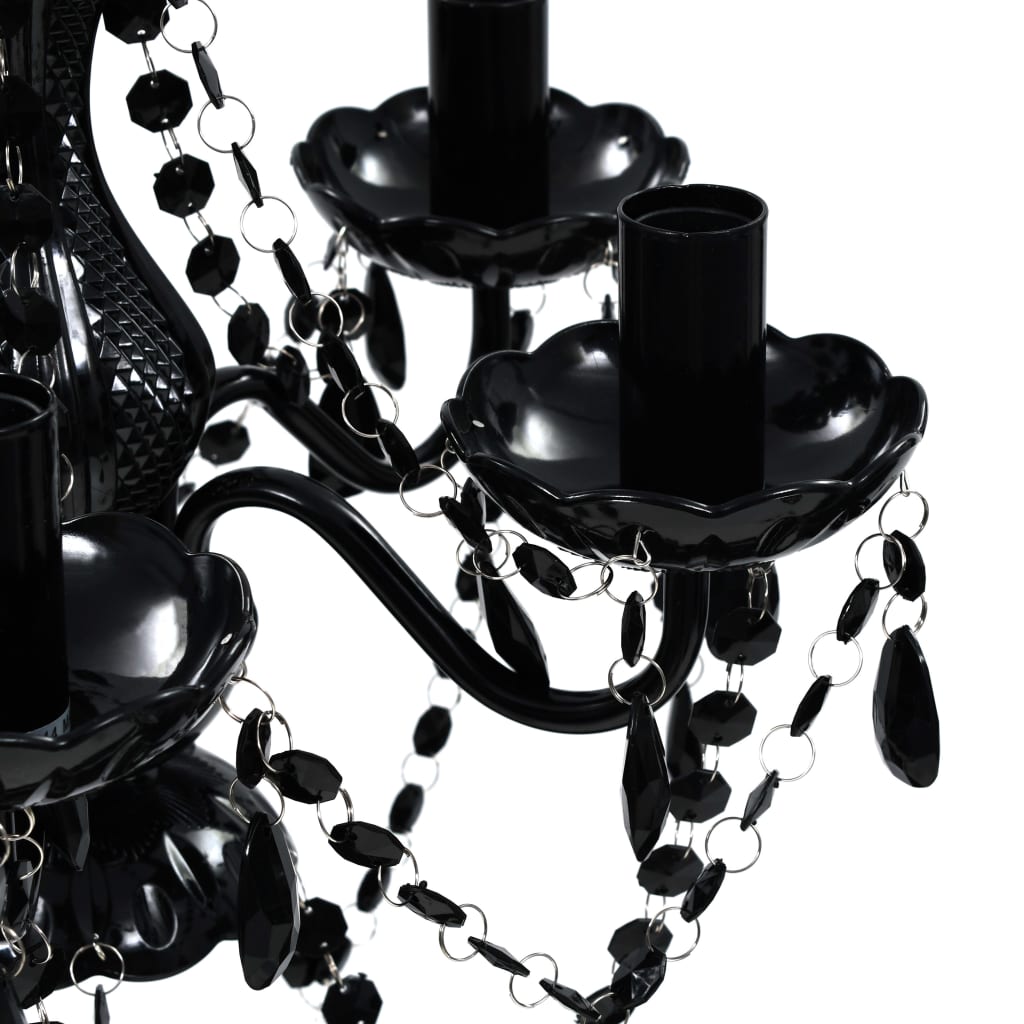 Lustre 5 ampoules noir