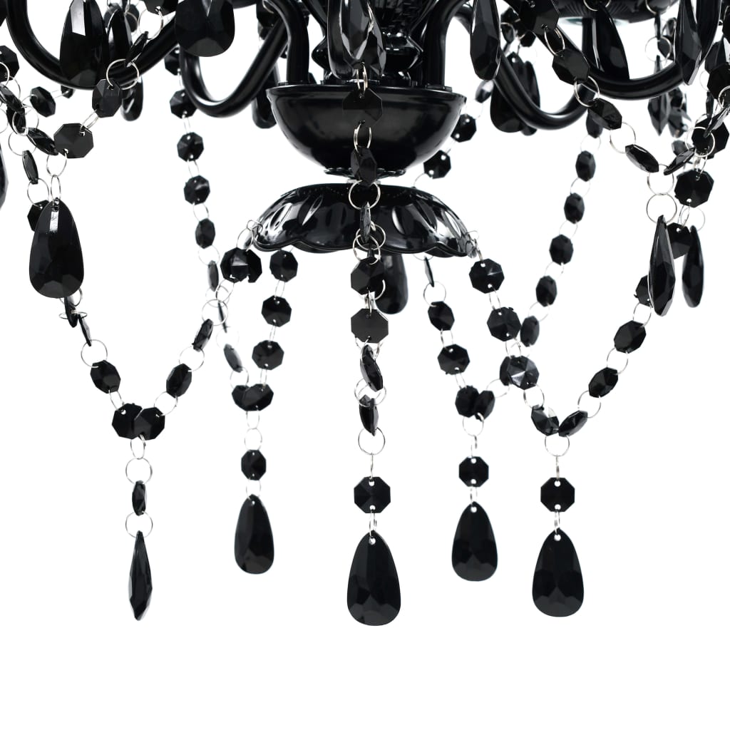 Lustre 5 ampoules noir