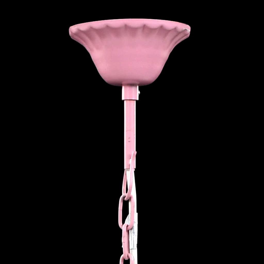 Lustre 5 ampoules rose