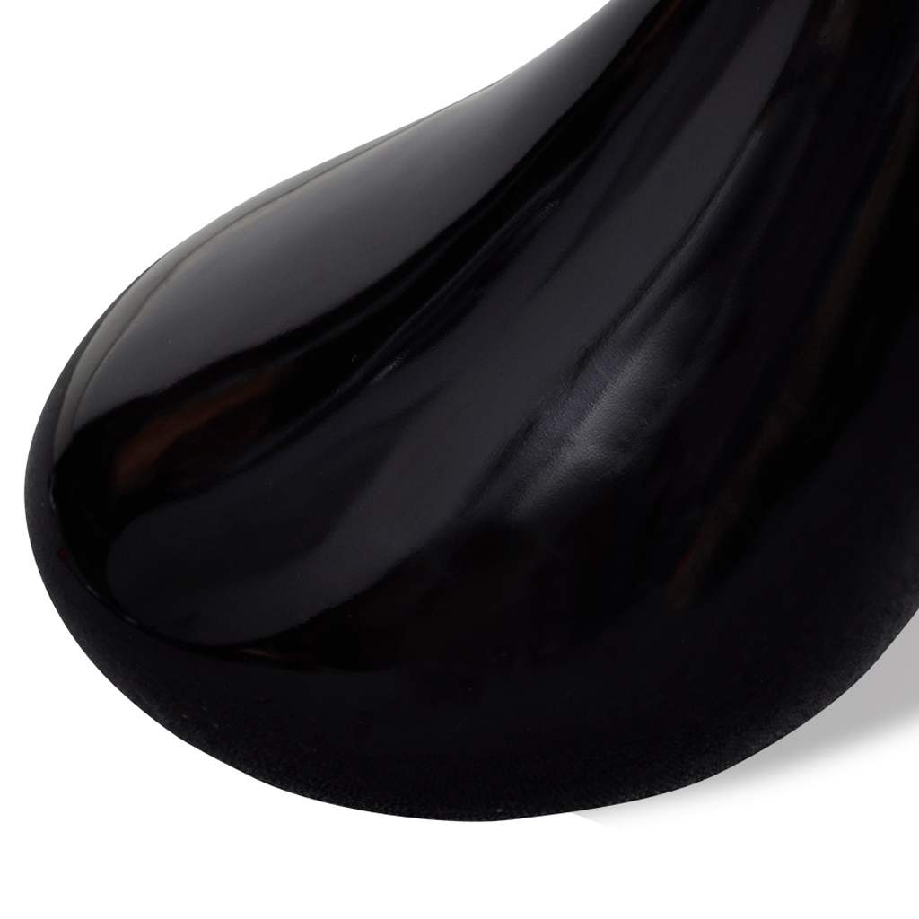 Coffee tables 2 pcs. with round glass top high gloss black