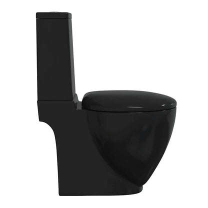 Keramik-Toilette Abgang Horizontal Schwarz
