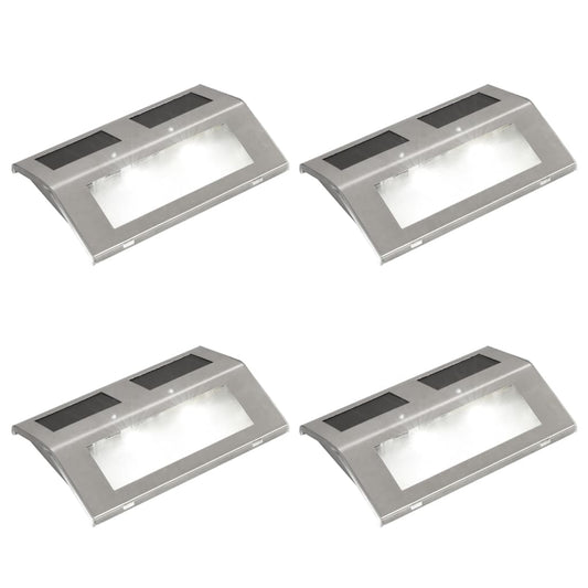 Pack de 4 lampes solaires pour escaliers, 2 appliques LED, lampes solaires