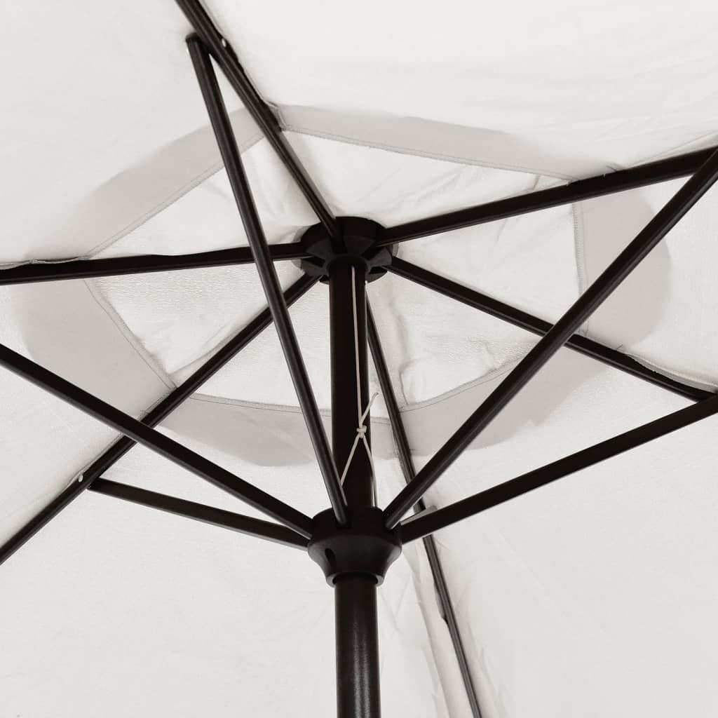 Sonnenschirm Sandweiß 3 m Stahlmast
