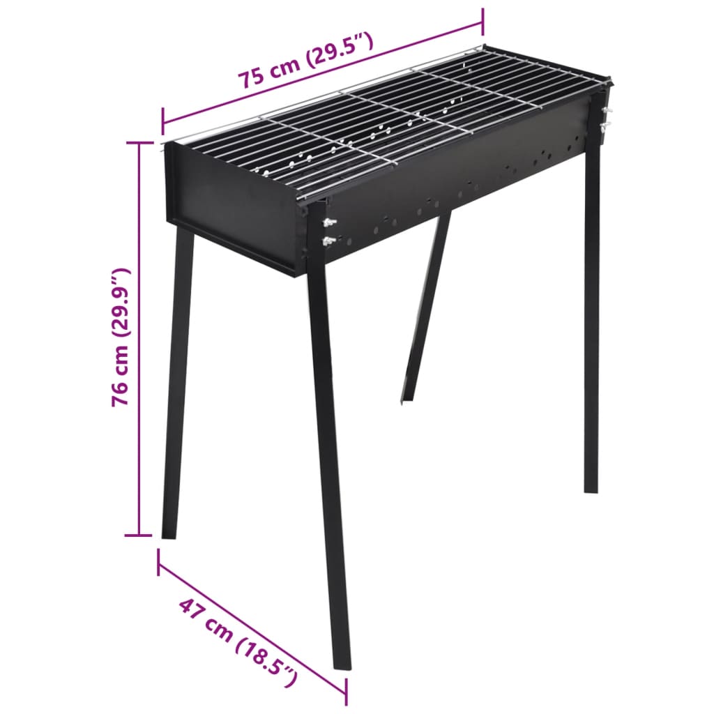 Barbecue grill colonne gril debout gril charbon de bois barbecue carré