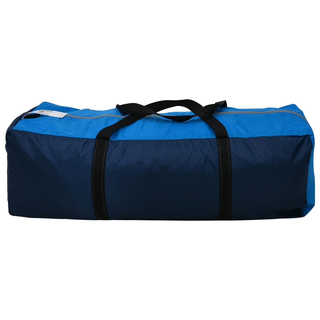 Tente de camping tissu 9 personnes bleu foncé et bleu