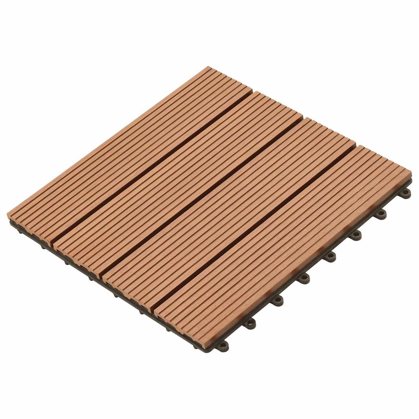 Terrassenfliese 11 stk. Braun 30 x 30 cm WPC
