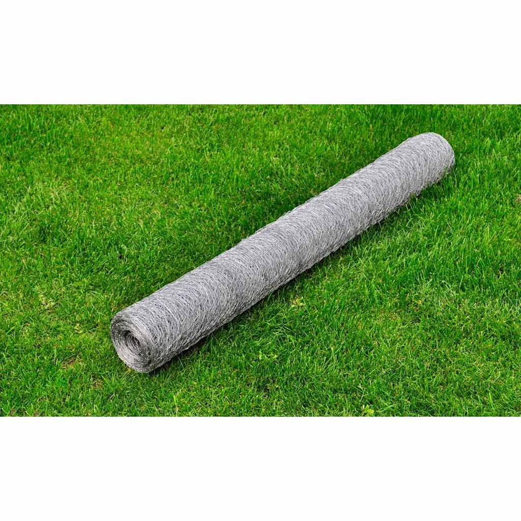 Maschendraht Verzinkter Stahl 25x0,75 m Silbern