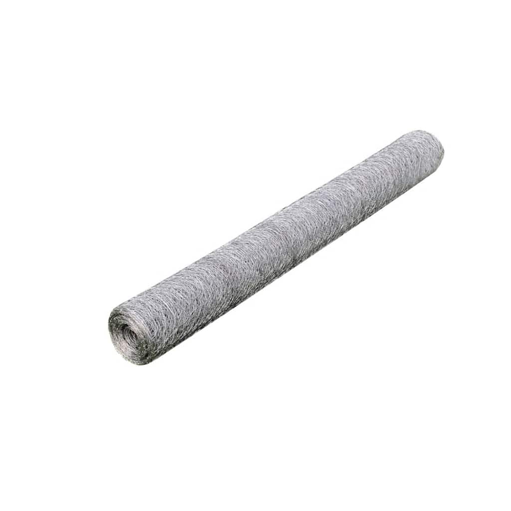 Drahtzaun für Hühner Verzinkter Stahl 25x1 m Silbern