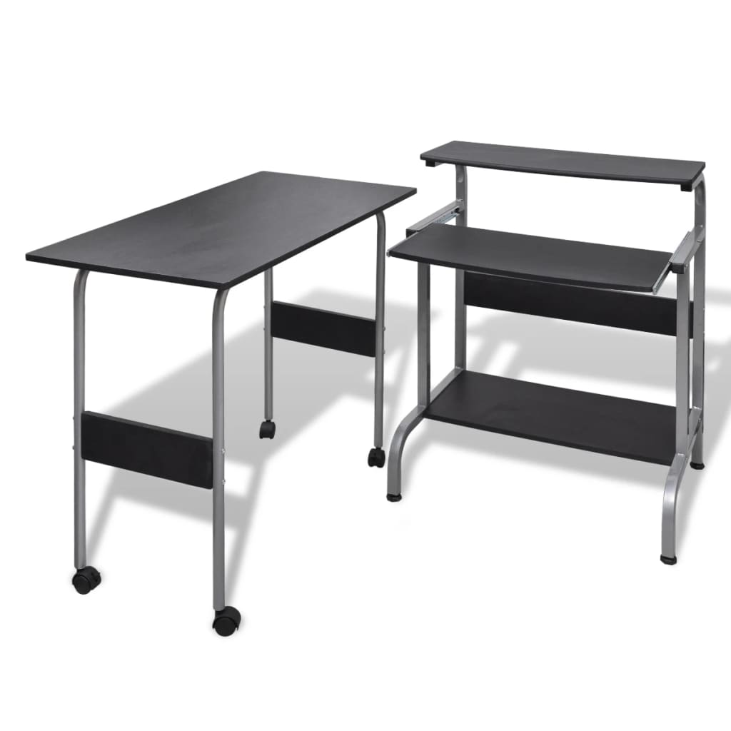 Computertisch Schreibtisch Computerwagen PC Tisch Bürotisch schwarz