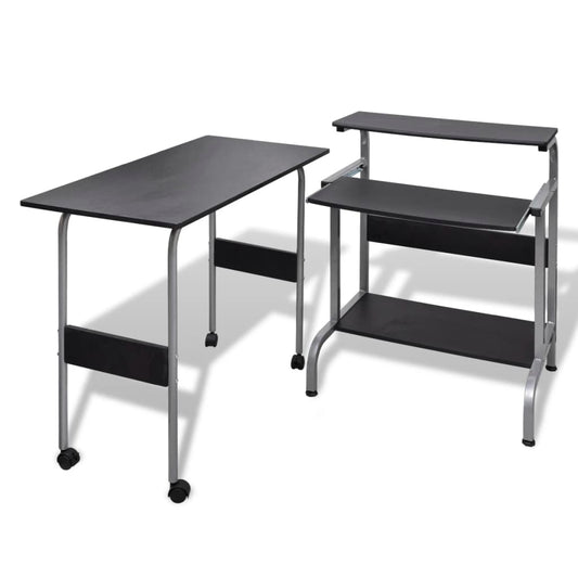 Computertisch Schreibtisch Computerwagen PC Tisch Bürotisch schwarz