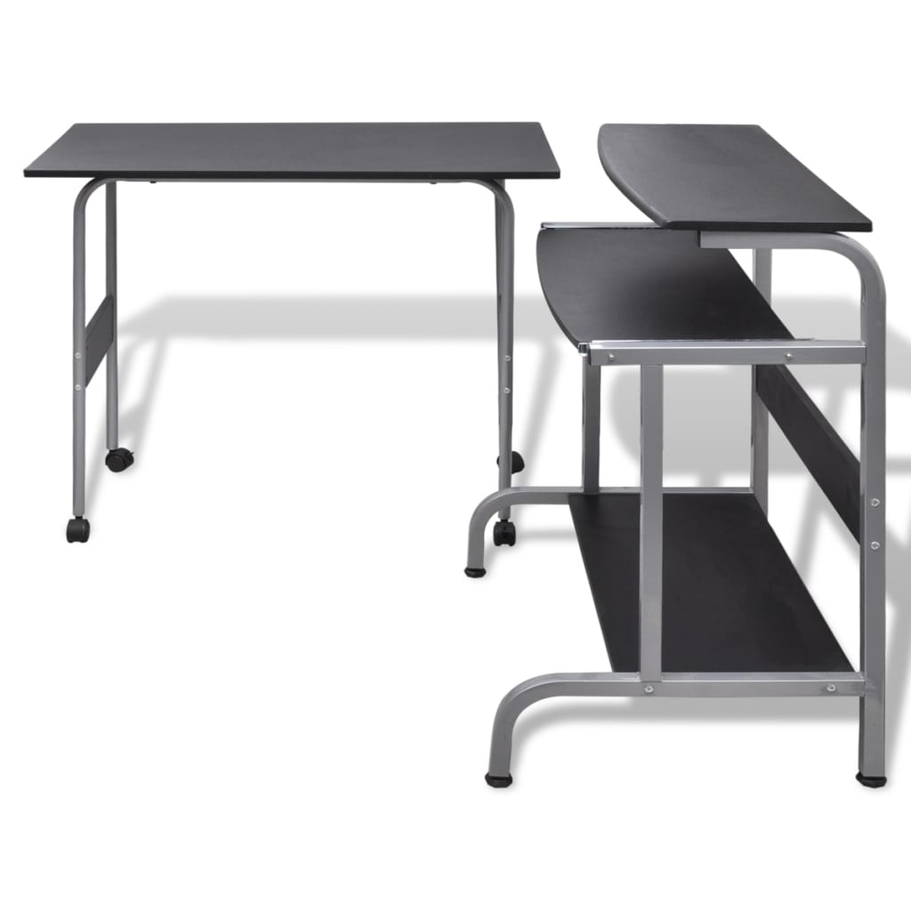 Computertisch Schreibtisch Computerwagen PC Tisch Bürotisch schwarz