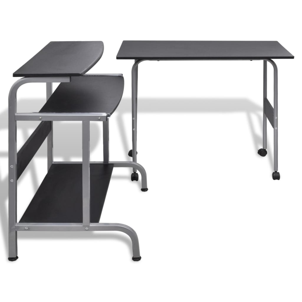 Computertisch Schreibtisch Computerwagen PC Tisch Bürotisch schwarz