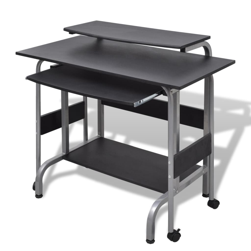 Computertisch Schreibtisch Computerwagen PC Tisch Bürotisch schwarz