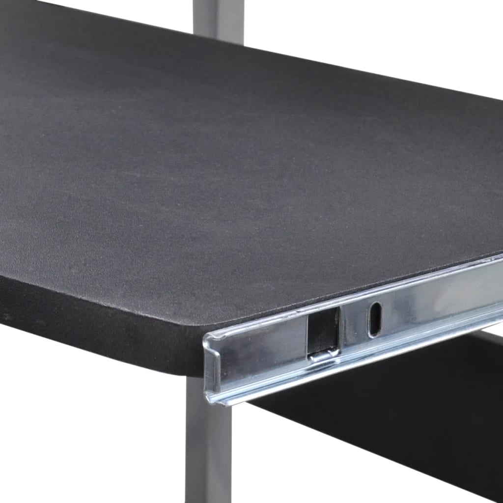 Computertisch Schreibtisch Computerwagen PC Tisch Bürotisch schwarz