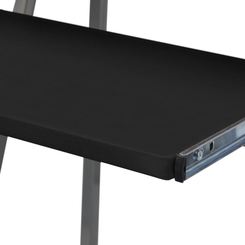 Computertisch Computerwagen Bürotisch PC Tisch Laptop Rollen schwarz