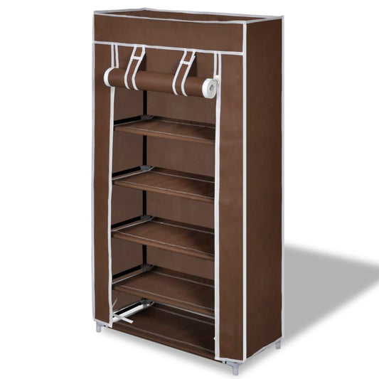 Meuble à chaussures étagère à chaussures rangement chaussures 5 niveaux 58 x 28 x 106 cm marron