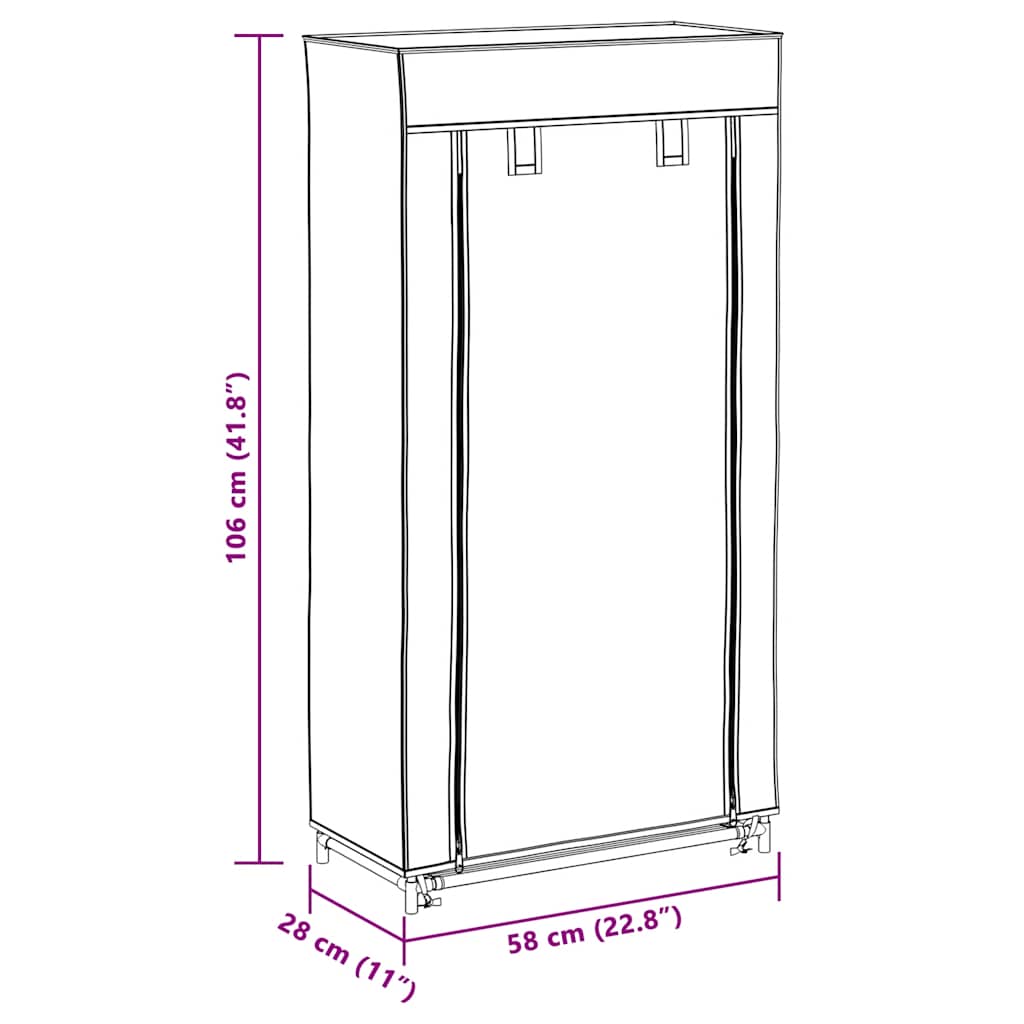 Schuhschrank Schuhregal Schuhablage 5 Schicht 58 x 28 x 106 cm Braun