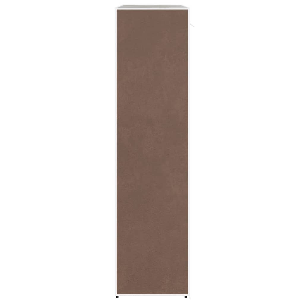 Stoffschrank mit Fächern und Stangen 45×150×176 cm Braun