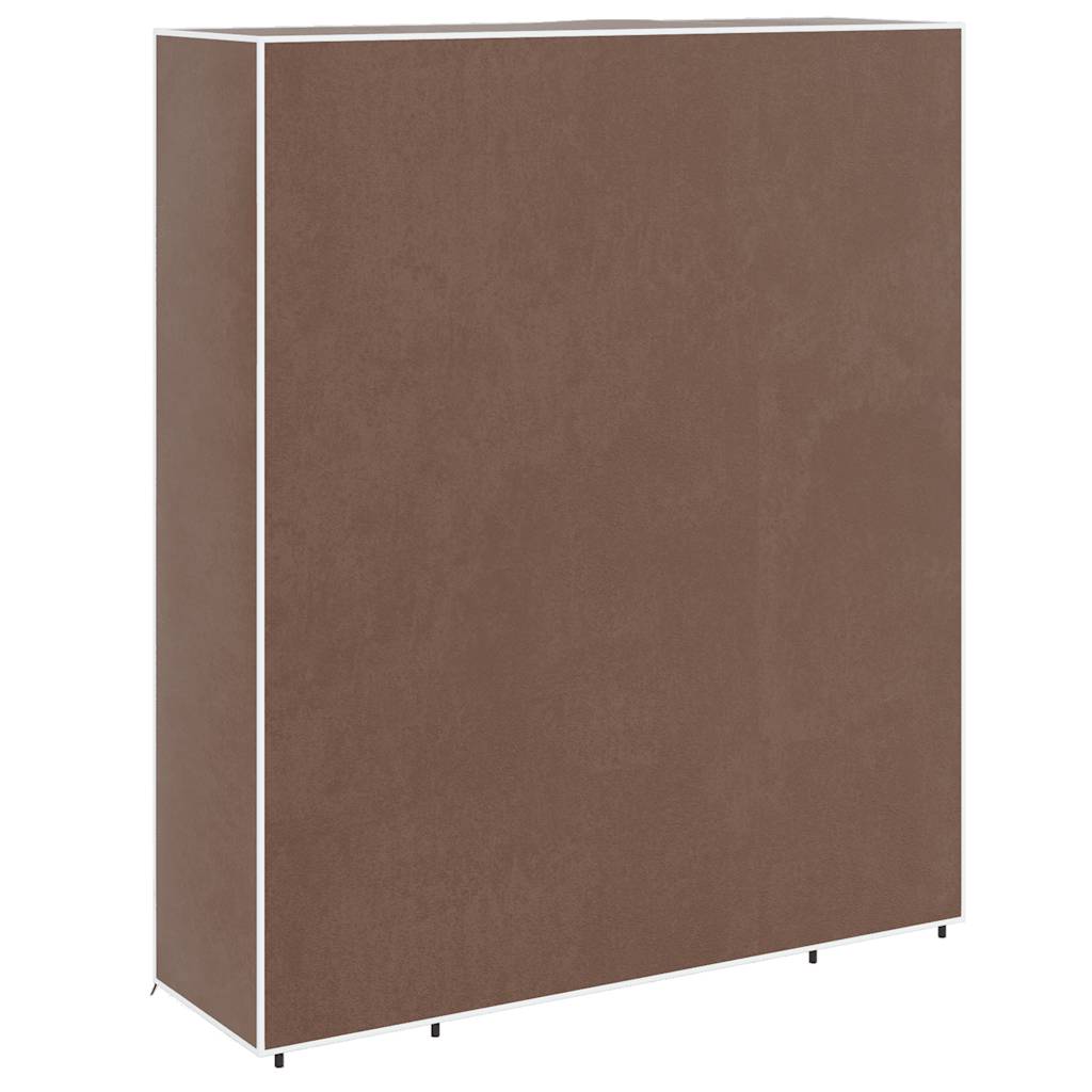 Stoffschrank mit Fächern und Stangen 45×150×176 cm Braun