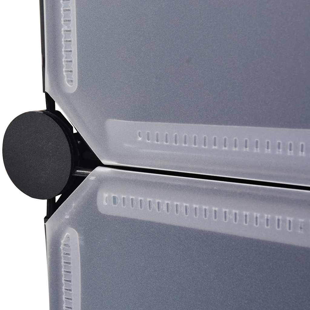 Modularer Schrank mit 14 Fächern schwarz/weiß 37x146x180,5cm