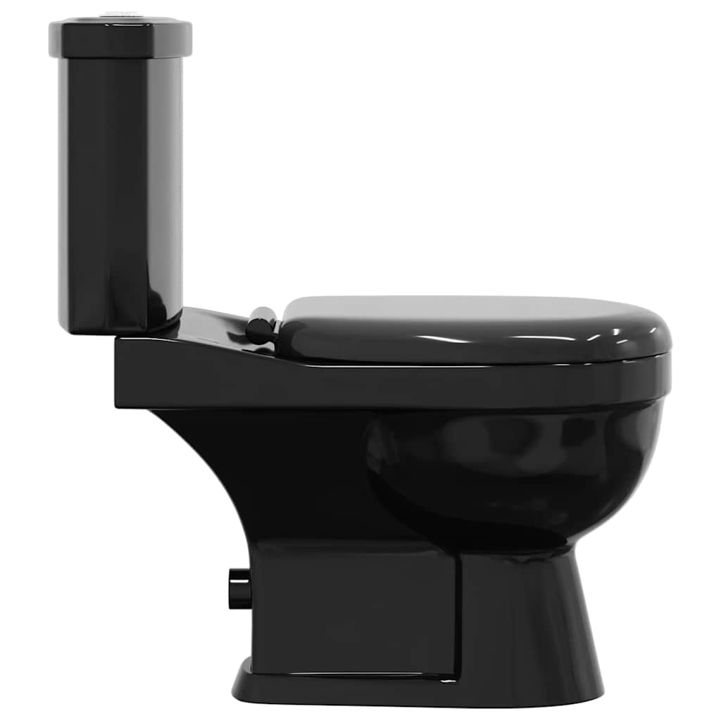 Toilette mit Spülkasten Schwarz