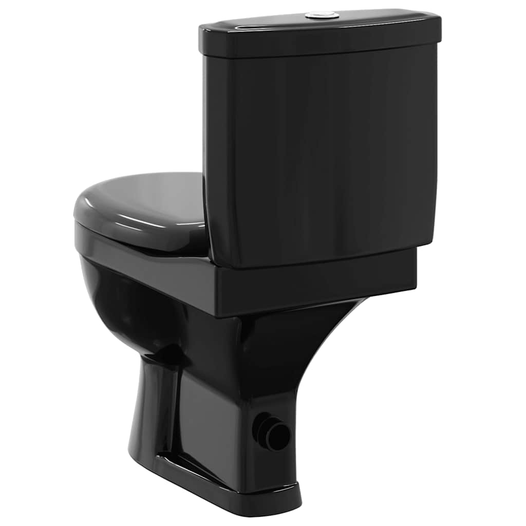 Toilette mit Spülkasten Schwarz